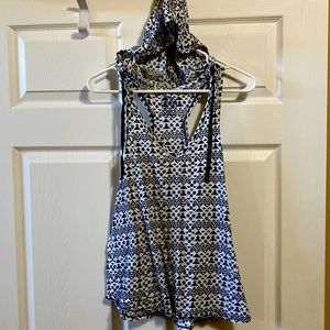 Hooded racerback tank